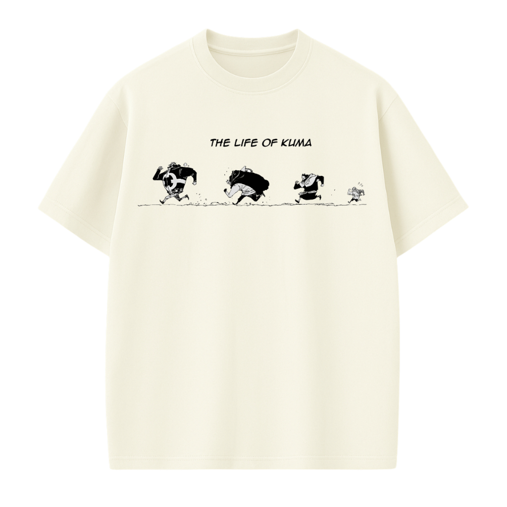 Camiseta Oversized One Piece The Life Of Kuma Anime Mangá