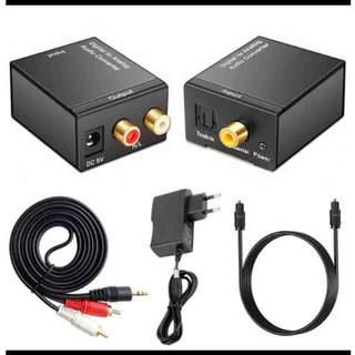 Kit Conversor Áudio Digital Optico Fibra Coaxial P/rca Analógico Cabo Áudio Óptico Digital 4.0 2 metros Qualidade