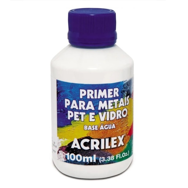 Primer para Metais Plasticos Vidro PET 100ml Liquido Acrilex