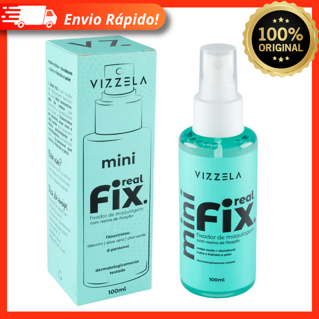 Mini Fixador de Maquiagem Real Fix Vizzela 100ml