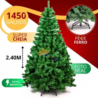 Arvore de Natal 2 Metros 40cm 1450 Galhos Exclusiva Super Cheia Grande Luxo Decoração de Natal 2025