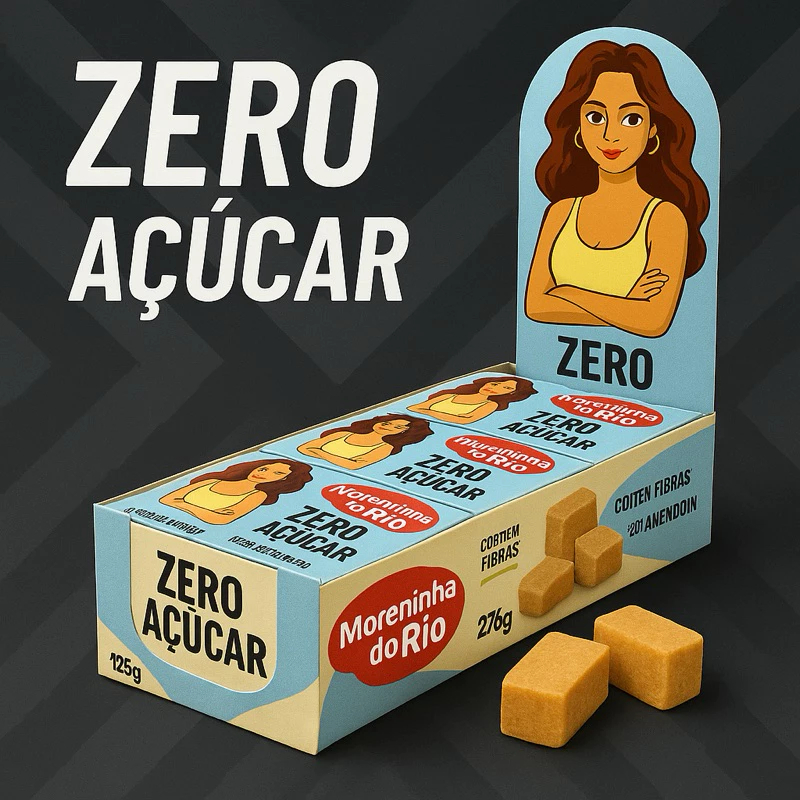 Paçoca Zero Açucar Moreninha Do Rio Sem Glúten Sem Lactose Display ...