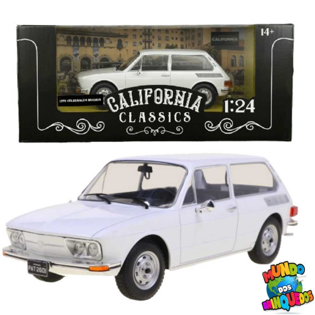 Volkswagen Brasilia 1974 – 1/24 Diecast – Salvat M006 – Jaune – Neuf