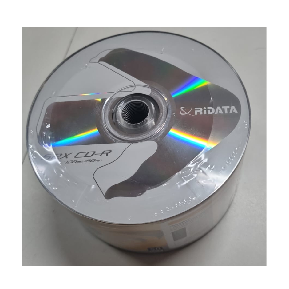 50 Cd-r Ridata Logo 700mb 80minutos 52x Original Ritek | Shopee Brasil
