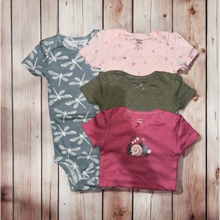Kit 4 Bodys Manga Curta Bebê Jardim Carter's Importado em Oferta na Shopee