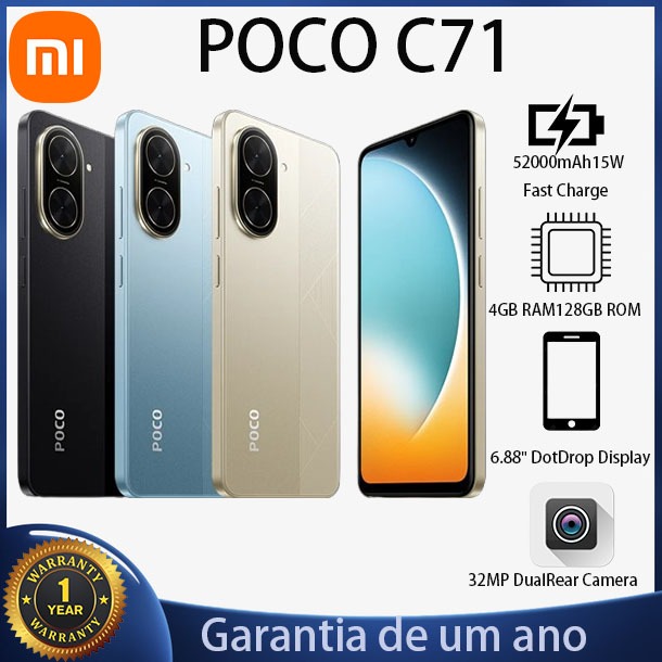 Xiaomi POCO C71 4G Smartphone 3GB+64GB/4GB+128GB Global Version