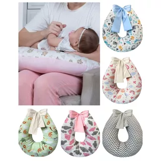 Almofada Amamentação Extra Grande Com Laço - 100% Algodão em Oferta na Shopee