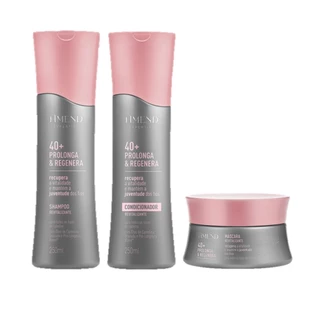 Amend Kit Expertise 40+ Prolonga e Regenera Shampoo e Condicionador 250ml + Máscara 300g em Oferta na Shopee