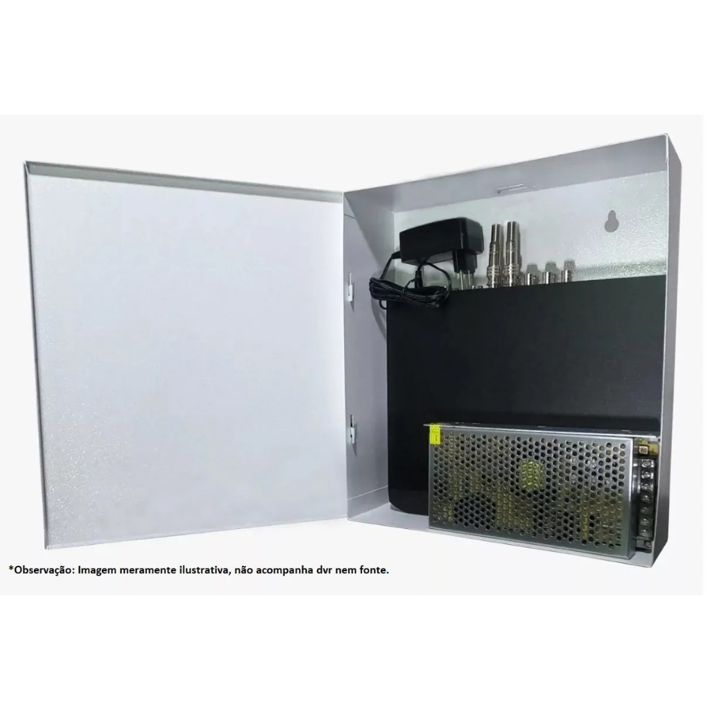 Caixa Metalica Vertical Organizadora Para DVR CFTV Intelbras