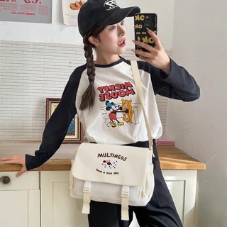 Bolsa De Ombro  Transversal Escolar De Capacidade Para Mulheres Masculino Trabalho Estudantes Nylon impermeável em Oferta na Shopee