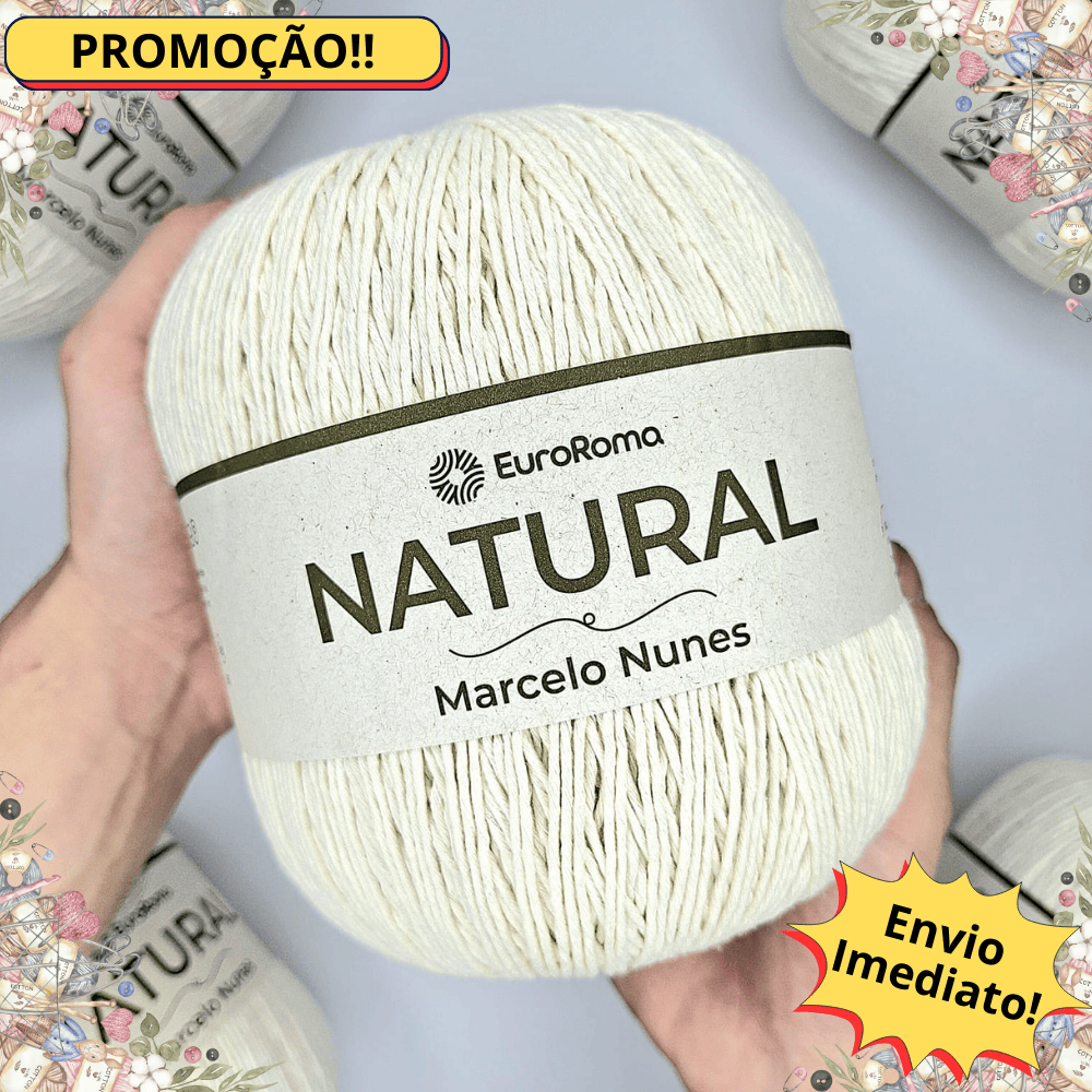 Barbante Natural Marcelo Nunes 700g Fio N°4 e N°6 Similar ao Barroco ...