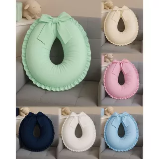 Almofada De Amamentação Grande Com Babado 100% Algodão