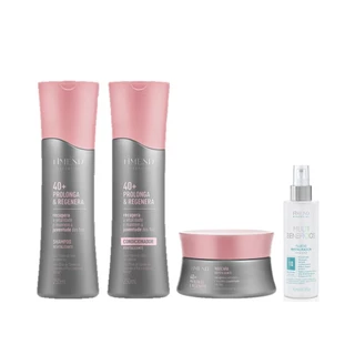 Amend Kit 40+ Prolonga e Regenera Shampoo e Condicionador + Máscara + Essencial Fluído Restaurador em Oferta na Shopee