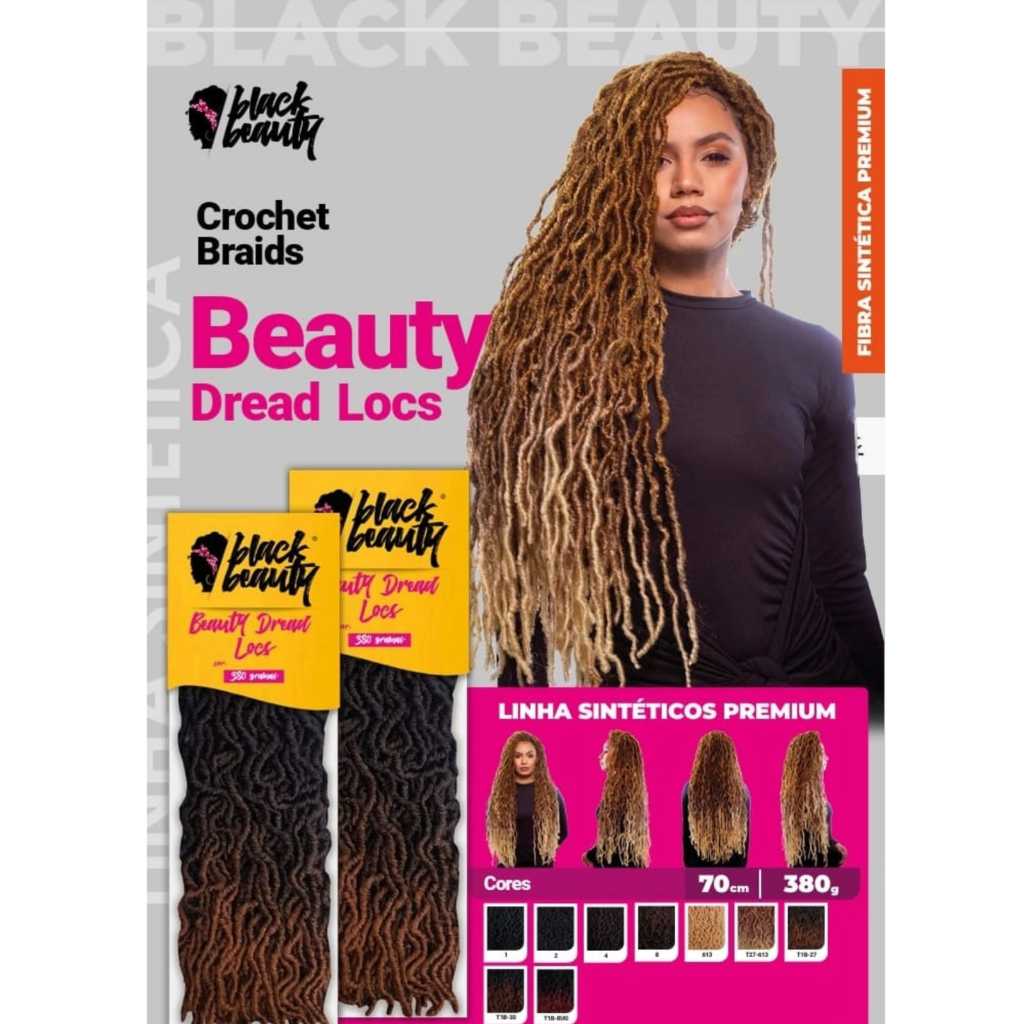 Cabelo Fibra Orgânica Crochet Braids Black Beauty Estilo Beauty Dread ...