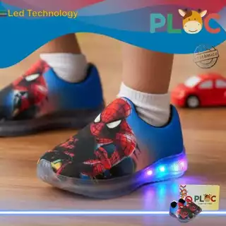Tênis Led Infantil Luzinha Homem Aranha Aranhaverso PLOC LED07 - MARINHO SPIDER em Oferta na Shopee