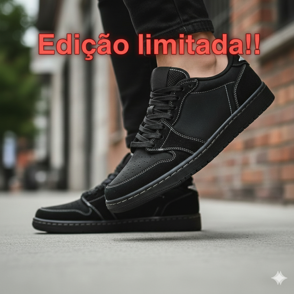 Tênis Vortex Eclipse Urbano Preto - Lançamento Premium Masculino e ...