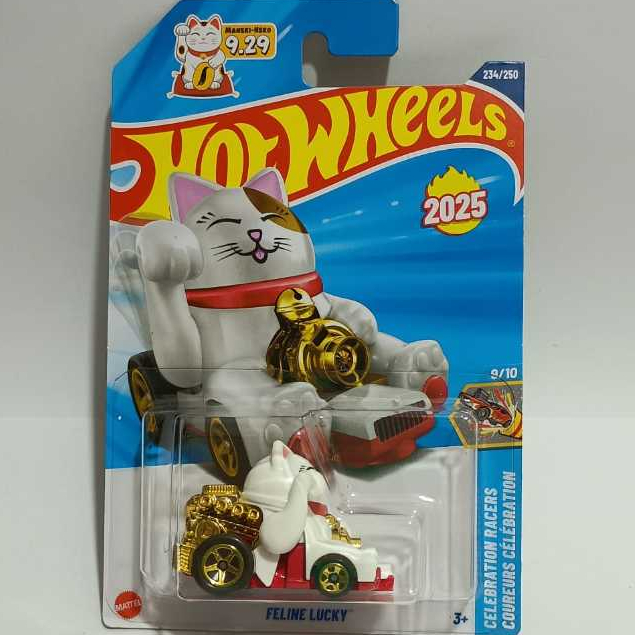 Hot Wheels Feline Lucky CELEBRATION RACERS 9/10 MATTEL | Shopee Brasil