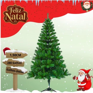 Árvore De Natal Zenx Medali Pinheiro 280 Galhos Verde Luxo Cheia 150cm
