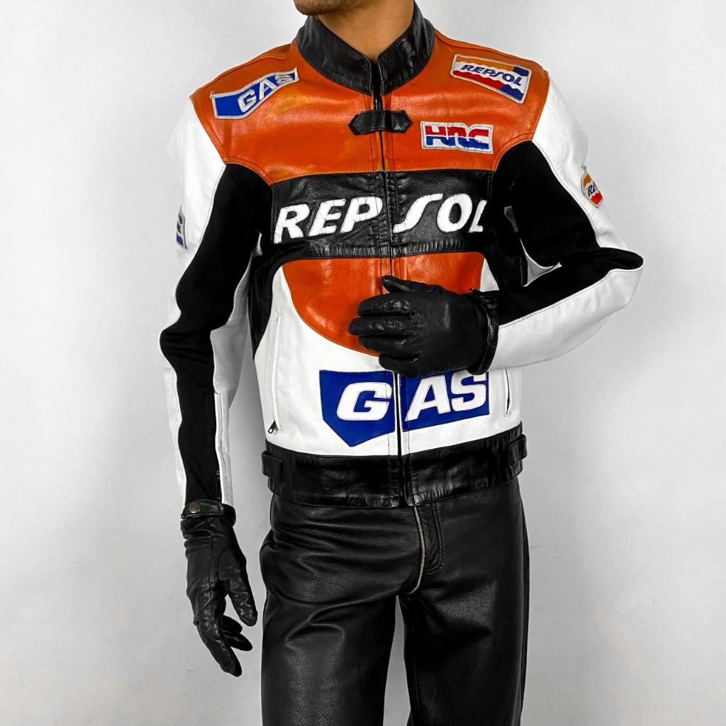 Jaqueta RACING REPSOL Vintage Original em Couro Legítimo | Shopee