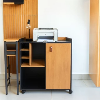 Armário Organizador Para Escritório Com Porta e Rodízio Envio Imediato