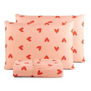 Jogo de Lençol Casal 200 Fios 3 Peças com Elástico Padrão Cama Box Toque Macio em Oferta na Shopee