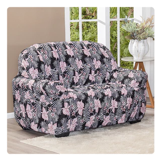 Capa De Sofá 2 Lugares Elasticada Avulsa Em Malha Gel Estampada Com Fixadores em Oferta na Shopee