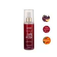 🌸 Body Splash Kiss Lady In Red 200ml - Fragrância Sedutora e Marcante ✨
