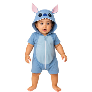 Macacão Infantil Roupa para Bebê Pijama Verão Stitch Malha 100% Algodão em Oferta na Shopee