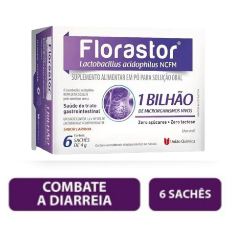 Probiótico Florastor Repõe a Flora Intestinal 6 sachês - União Química ...