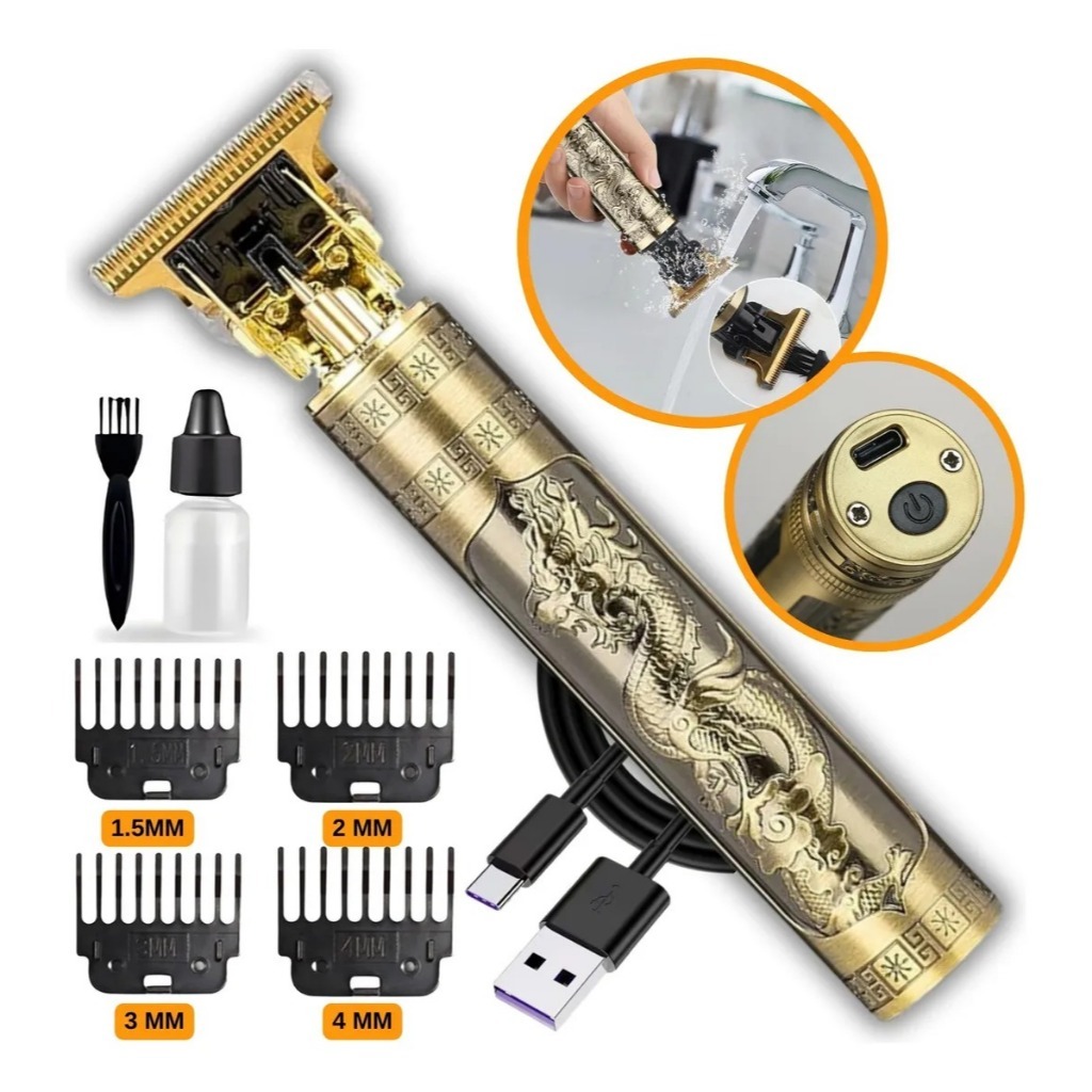 Máquina de cortar cabelo e Barba profissional elétrica bateria ...
