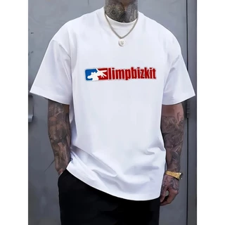 Camiseta Casual Limp Bizkit Estampada Masculina Rock Banda – 100% Algodão T-Shirt