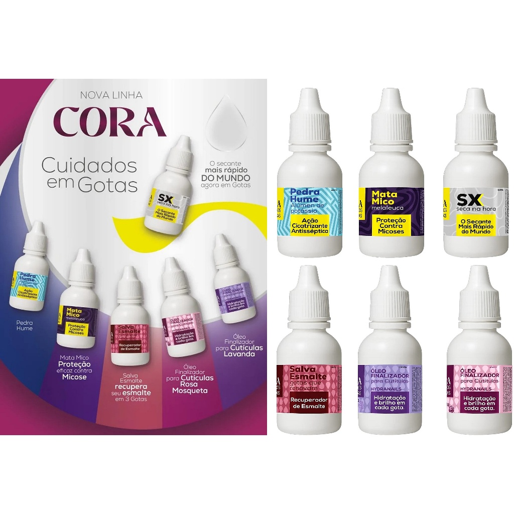 CORA - Kit Com Cuidados Especiais em Gotas - Tratamentos Para Unhas ...