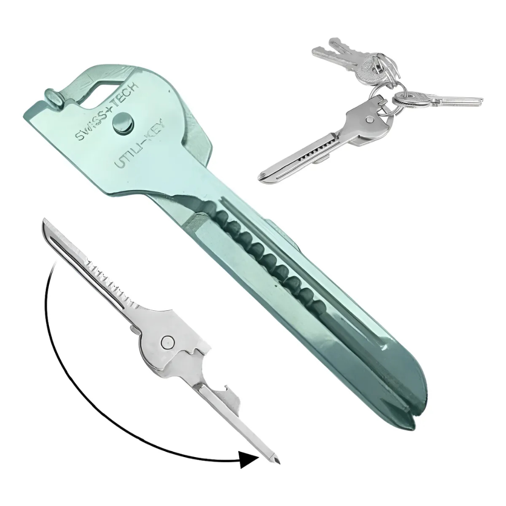 Chave Multifuncional 6x1 Canivete SWISS TECH EDC Chave Philips