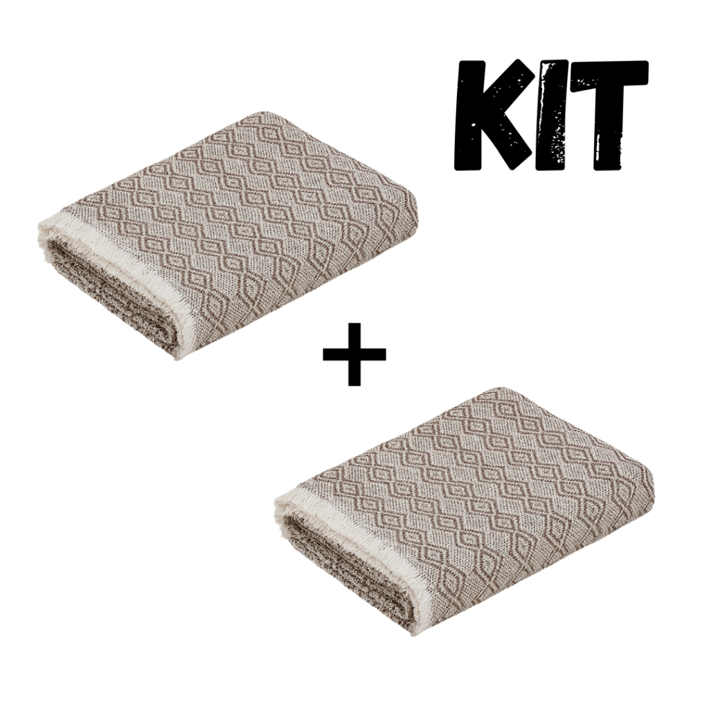 Kit 2 Manta para Sofá Gigante Olho De Peixe 1,80x2,40 100% Algodão Decoração Lançamento Promoção