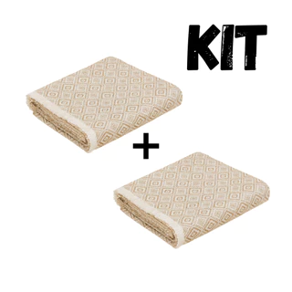 Kit 2 Manta para Sofá Gigante Olho De Peixe 1,80x2,40 100% Algodão Decoração Lançamento Promoção