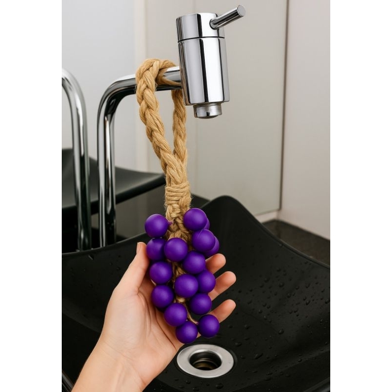 Sabonete artesanal mini cacho de uva (Pequeno) com 13 bolinhas