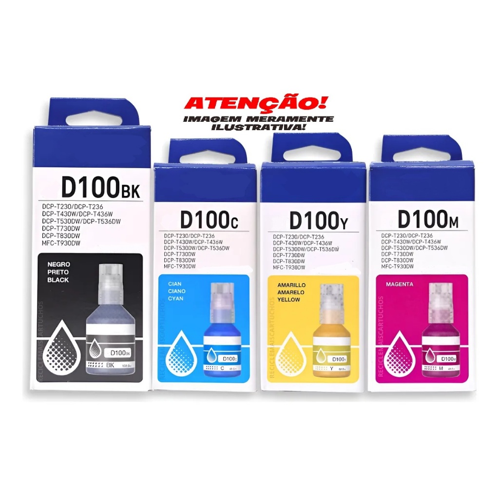 Kit Refil De Tinta Btd100 Original T230 T430w T530dw