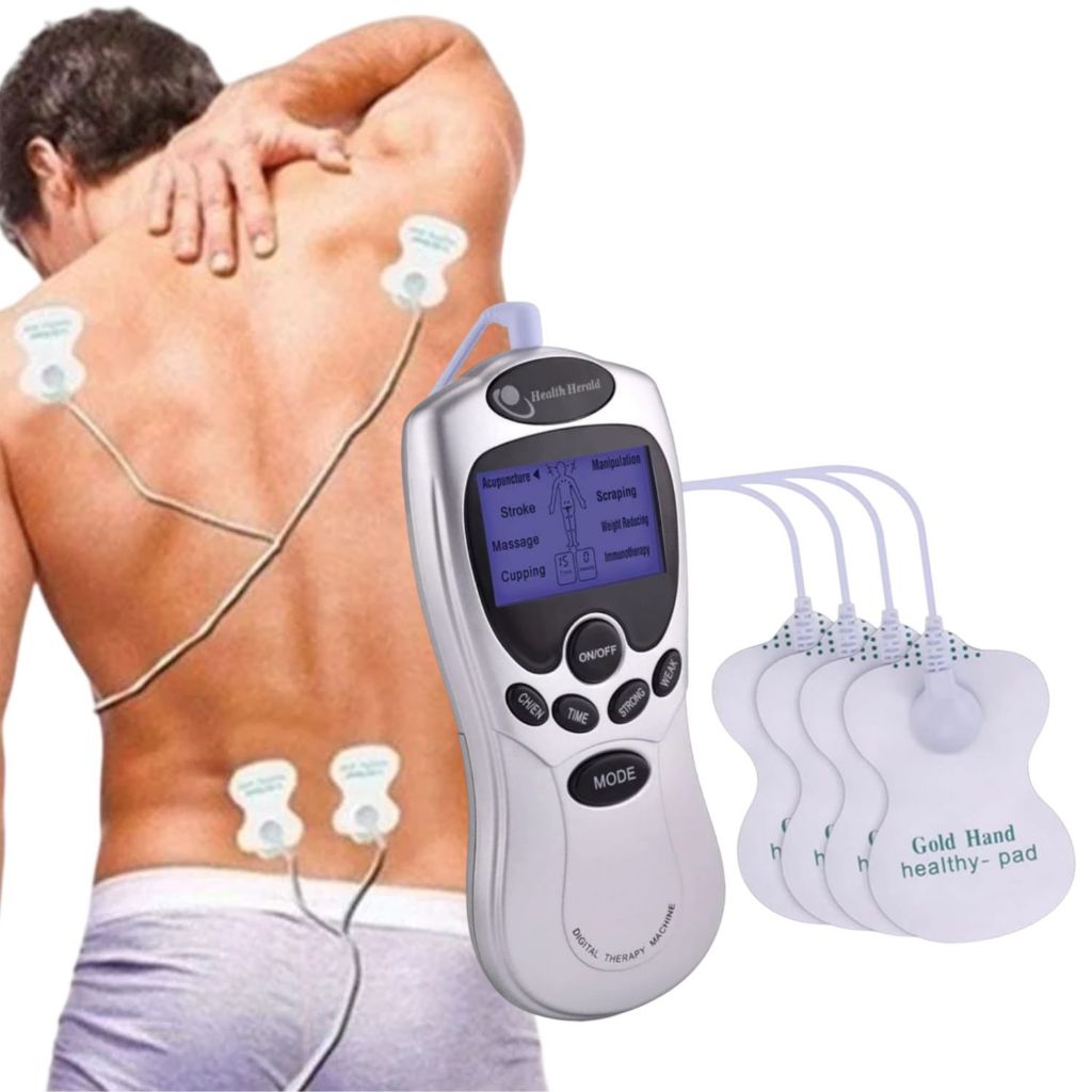 Aparelho Tens Digital Estimulação Pulso Elétrico Fisioterapia Massagem ...