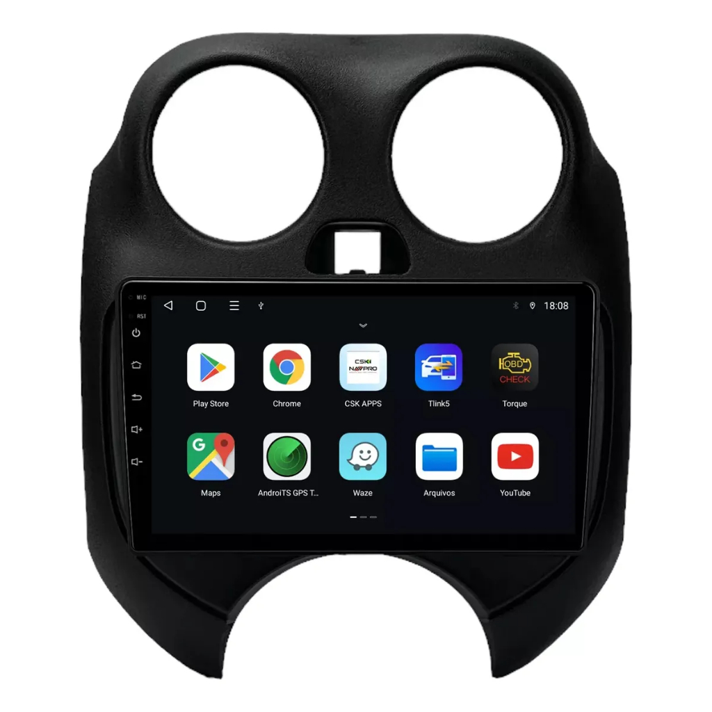 Kit Multimidia 9 Polegadas Nissan March Versa 2011 Á 2014 Android ...