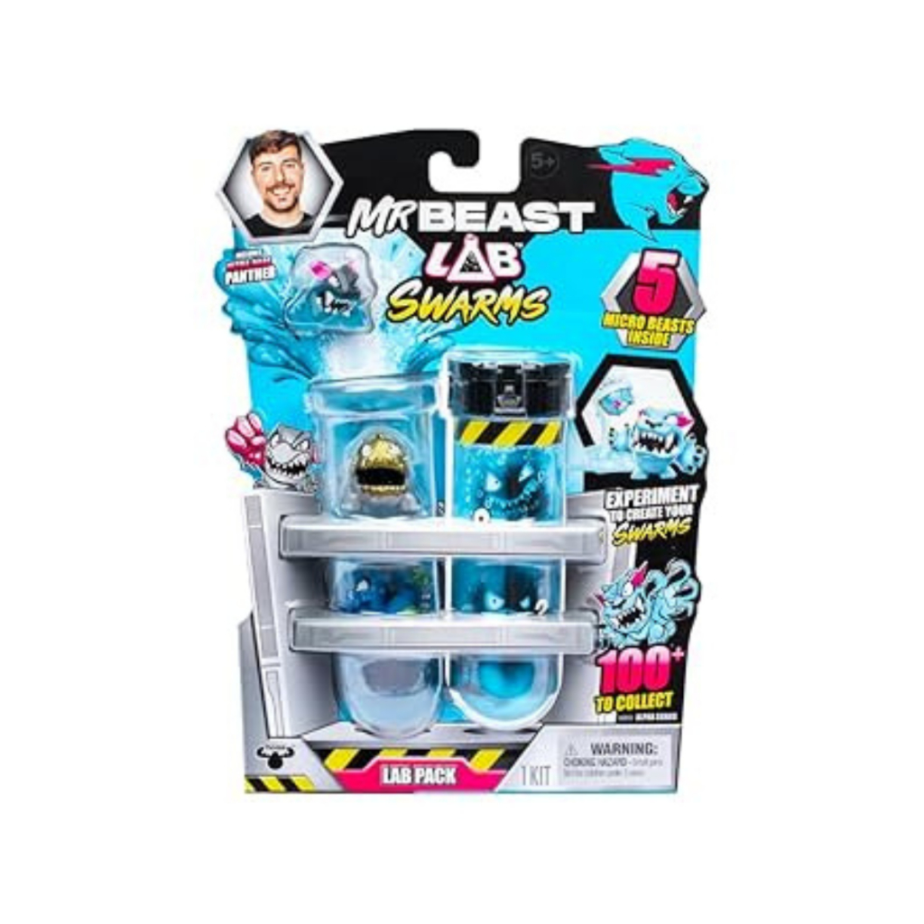 Mr Beast Lab Swarms Lab Pack Tubo de Ensaio com 5 Mini Figuras