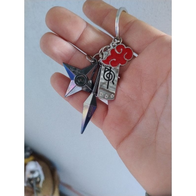 Chaveiro Naruto Akatsuki 4 pingentes