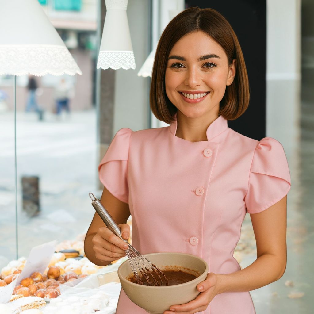Dolma Feminino Chef de Cozinha em OXFORD Leve e Confortável 