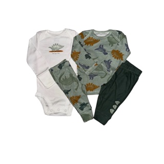 Kit 4 Peças Carter's Body Calça Camiseta Dinossauro em Oferta na Shopee