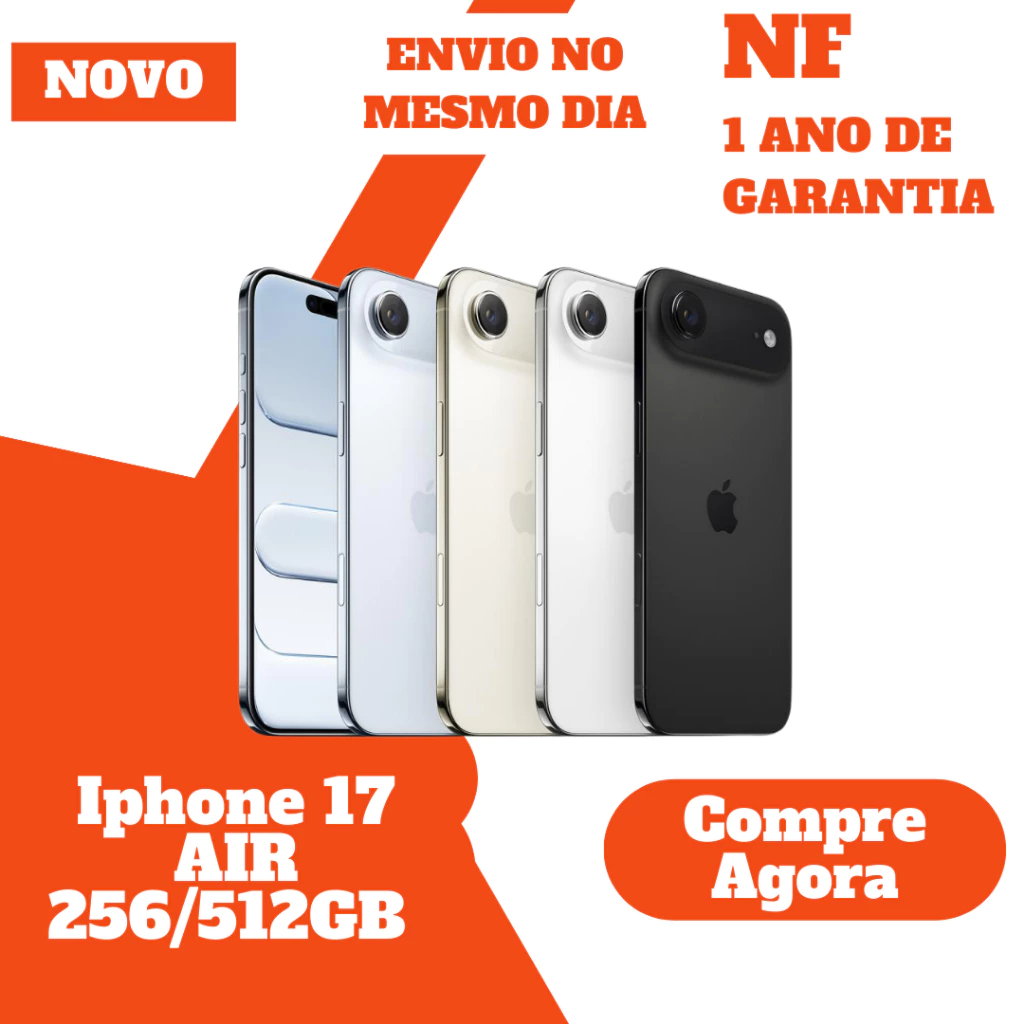 iPhone Air na Shopee: Unboxing Completo e Primeiras Impressões Sinceras Smartphone iPhone 17 AIR 5G 256GB Novo Original Garantia Nota Fiscal