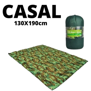 Colchonete Camping Acampamento Casal 130cmx190cm Ou Solteiro 60cmx190cm Camuflado Direto da Fábrica