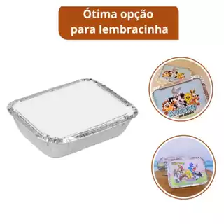 Marmita de Alumínio 135 ml C/Tampa 10 unidades