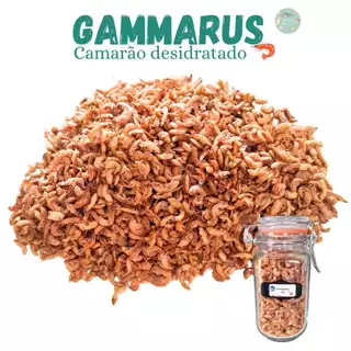 Gammarus desidratado, petisco proteina para roedores, hamster, gerbil, twister,tartaruga.