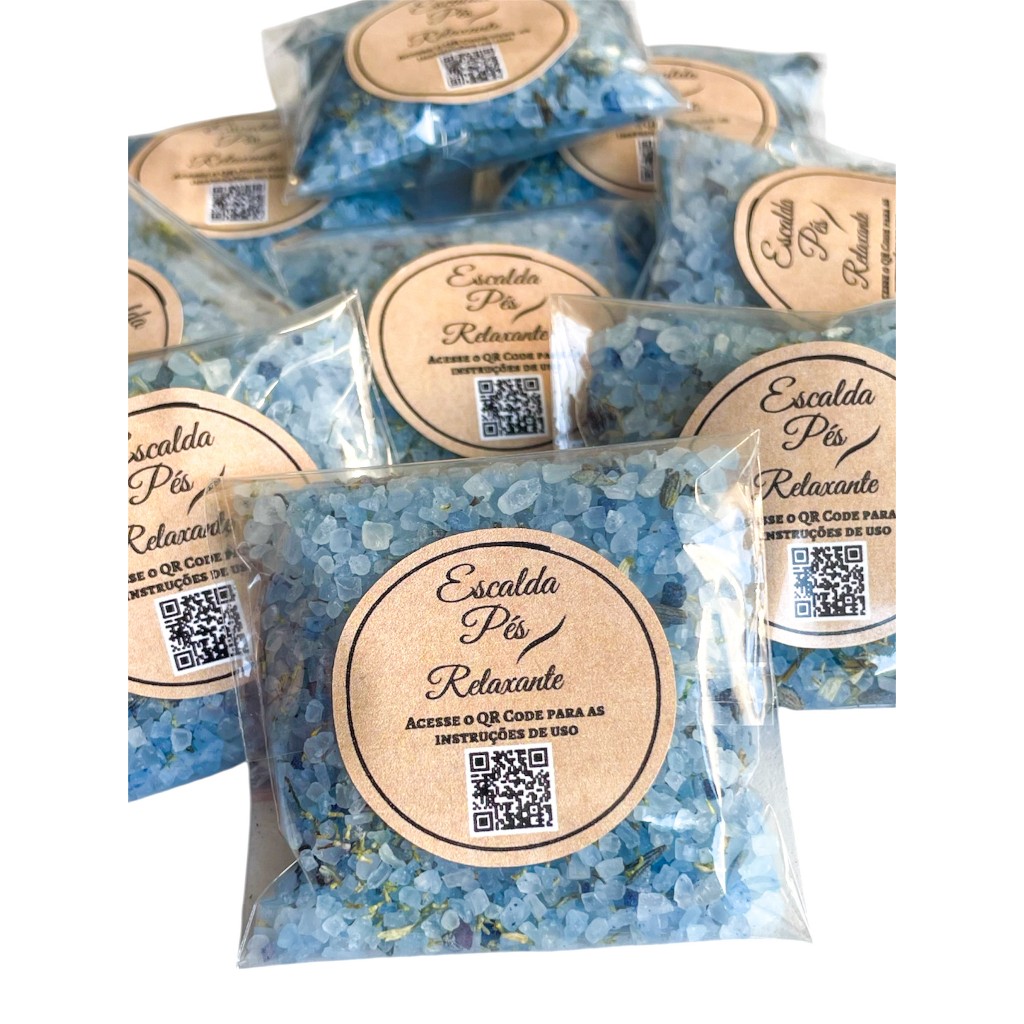 10 Pacotinhos Escalda Pés Lembrancinha 30g