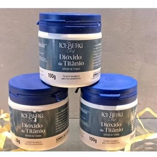 Dióxido de Titânio 100g – Corante Branco Alimentício em Pó | Iceberg Chef