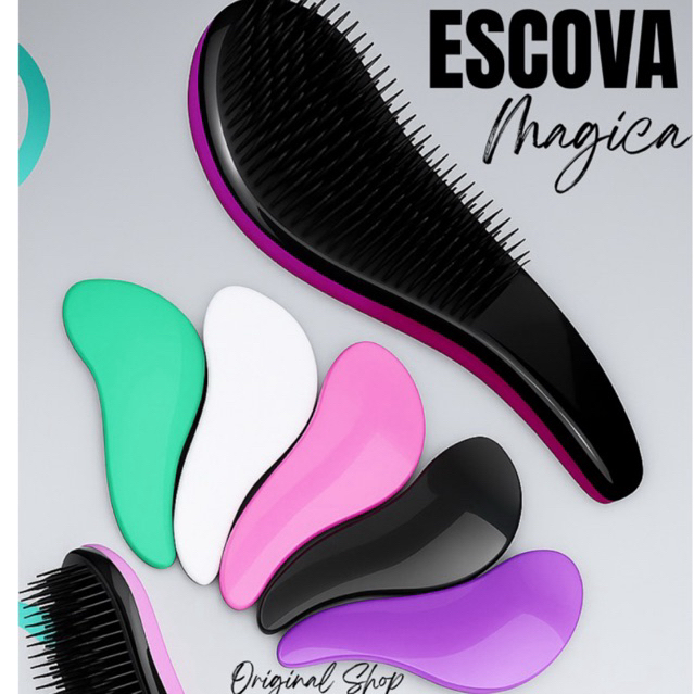 Escova Magica para Cabelo Não quebra os Fios Diminui o Friz e Alinha ...